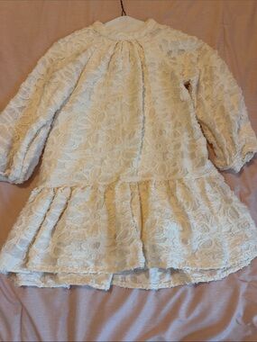 Zara Cream Lace Ruffled Hem Girl's Dress